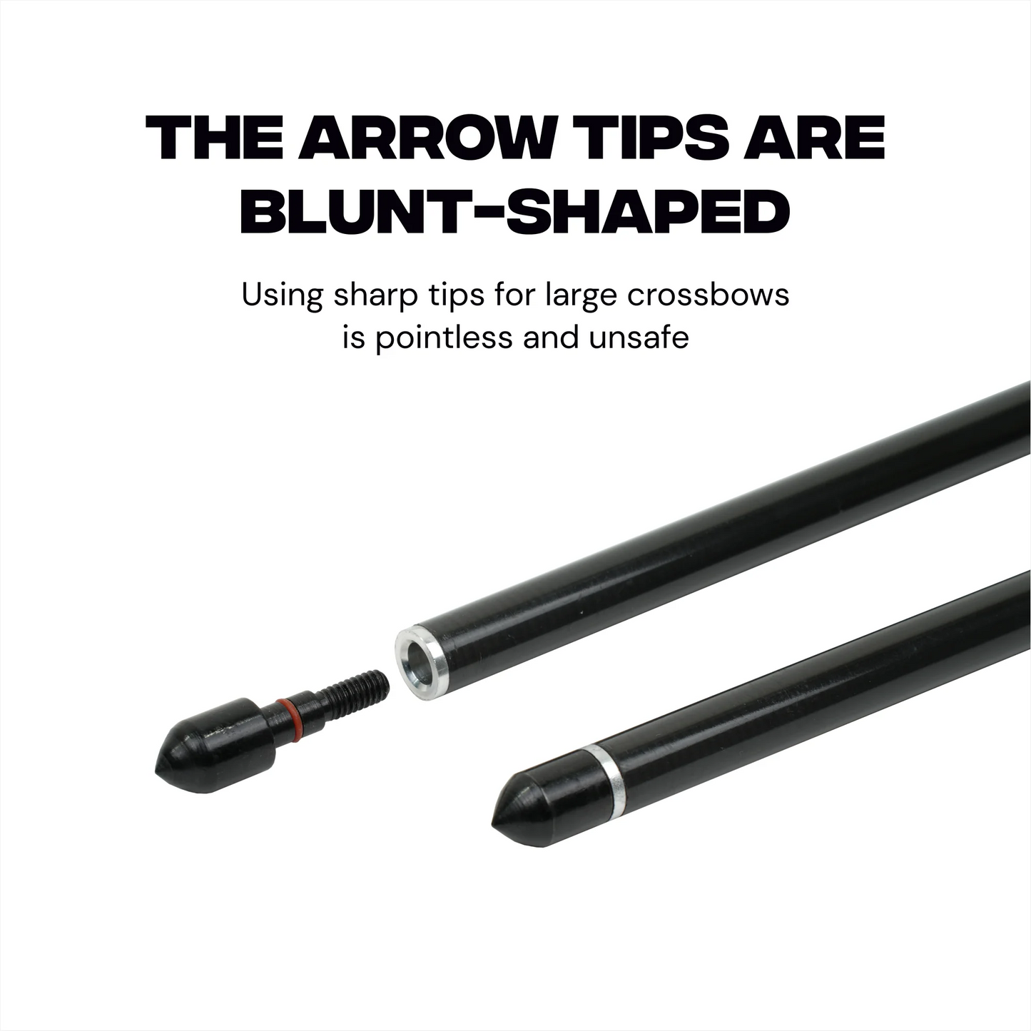 20" PIERCER Carbon Crossbow Bolts 2-Vanes (Pack of 6)