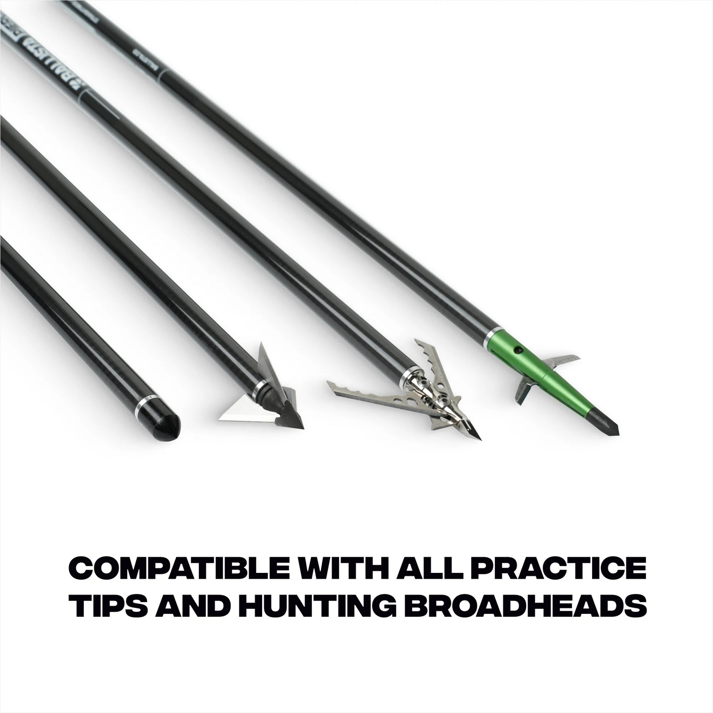 20" PIERCER Carbon Crossbow Bolts 2-Vanes (Pack of 6)