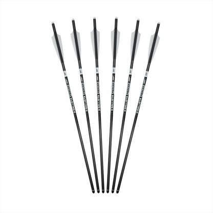 22" PIERCER Carbon Crossbow Bolts 3-Vanes (Pack of 6)