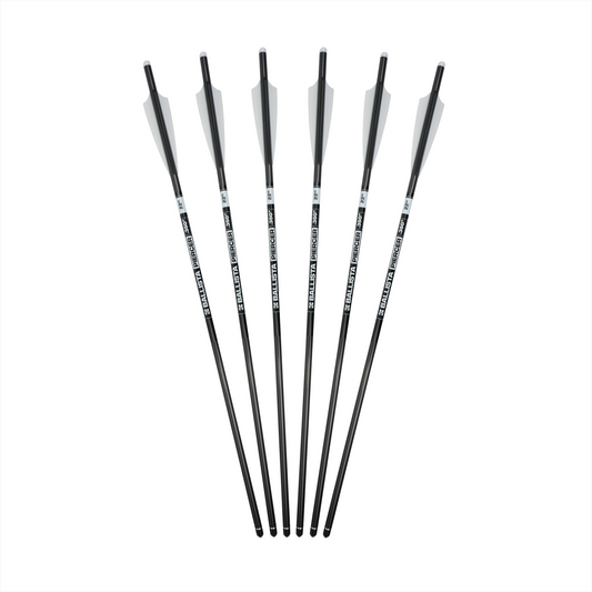 22" PIERCER Carbon Crossbow Bolts 3-Vanes (Pack of 6)